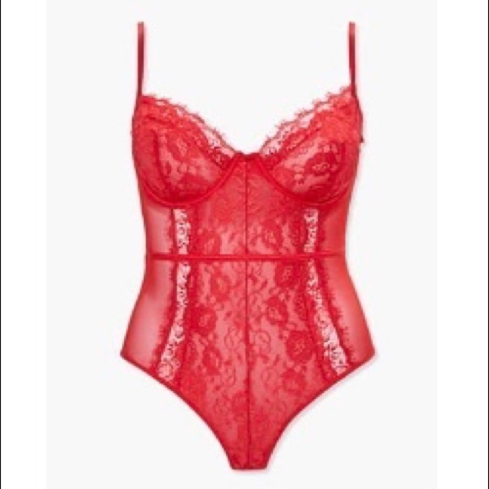Plus size lace teddy